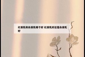 红腐乳和白腐乳哪个好 红腐乳好还是白腐乳好