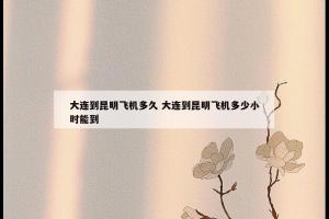 大连到昆明飞机多久 大连到昆明飞机多少小时能到
