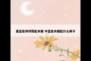 重蓝色如何搭配衣服 中蓝色衣服配什么裤子