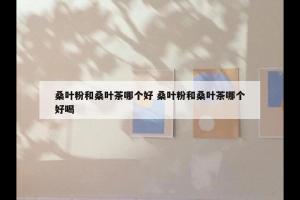 桑叶粉和桑叶茶哪个好 桑叶粉和桑叶茶哪个好喝