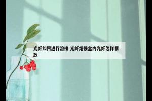 光纤如何进行溶接 光纤熔接盒内光纤怎样摆放
