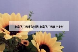 北京飞广元多久时间 北京飞广元几个小时