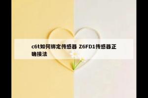 c6t如何绑定传感器 Z6FD1传感器正确接法