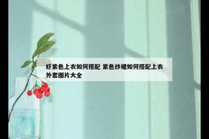 虾紫色上衣如何搭配 紫色纱裙如何搭配上衣外套图片大全