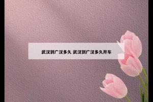 武汉到广汉多久 武汉到广汉多久开车