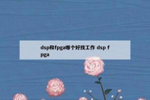 dsp和fpga哪个好找工作 dsp fpga
