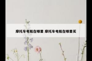 摩托车电瓶在哪里 摩托车电瓶在哪里买