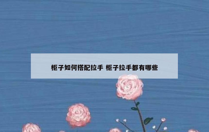 柜子如何搭配拉手 柜子拉手都有哪些