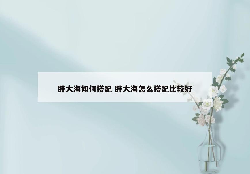 胖大海如何搭配 胖大海怎么搭配比较好