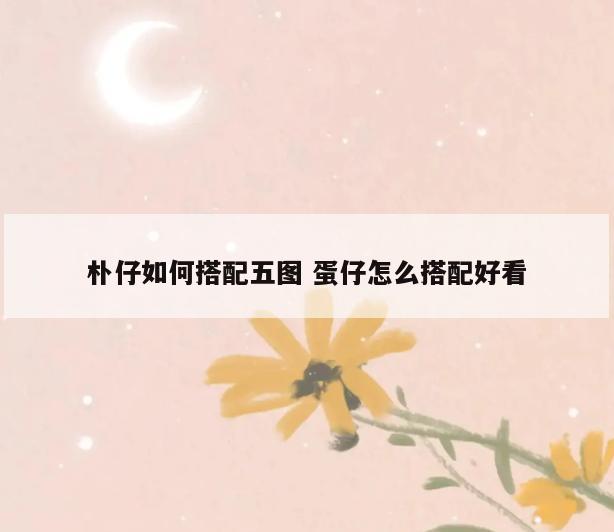 朴仔如何搭配五图 蛋仔怎么搭配好看