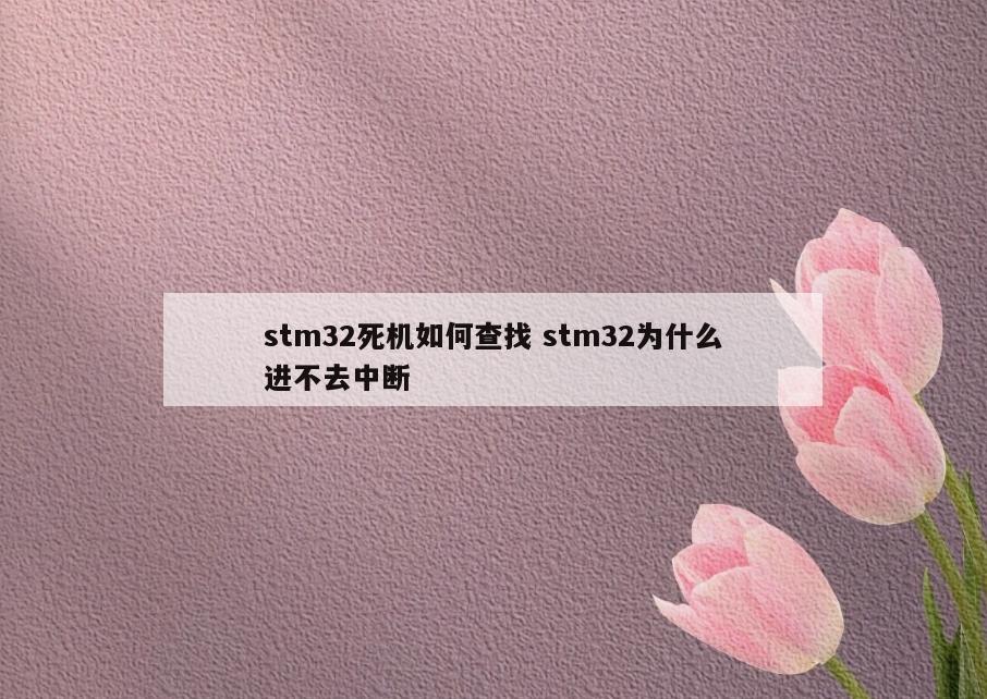 stm32死机如何查找 stm32为什么进不去中断