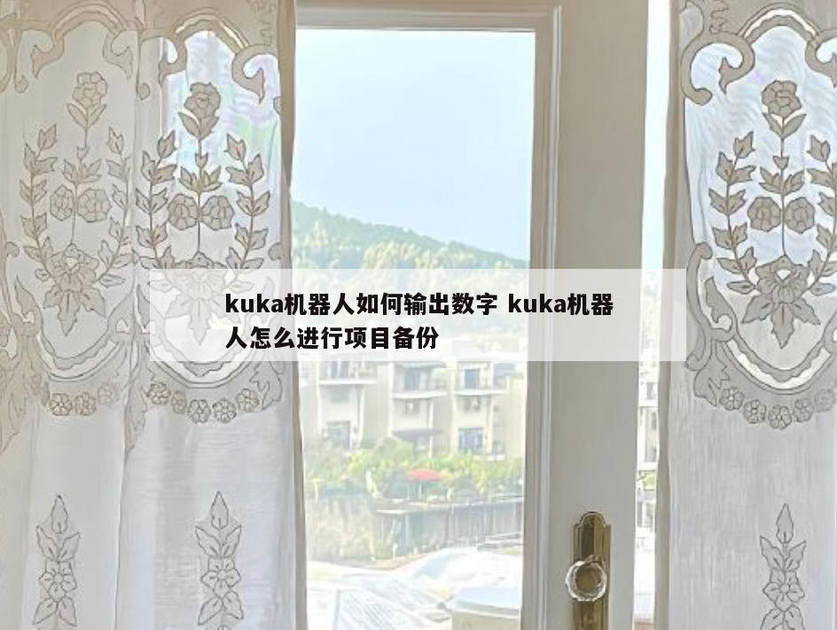 kuka机器人如何输出数字 kuka机器人怎么进行项目备份