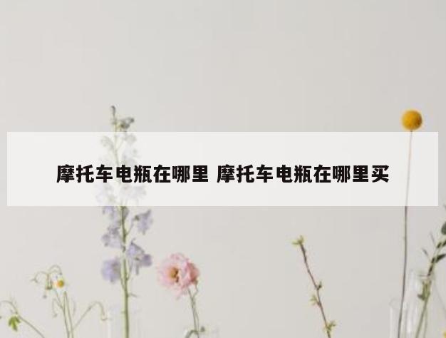 摩托车电瓶在哪里 摩托车电瓶在哪里买