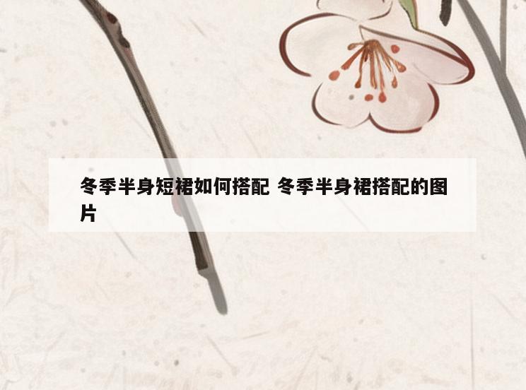 冬季半身短裙如何搭配 冬季半身裙搭配的图片