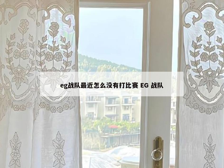 eg战队最近怎么没有打比赛 EG 战队