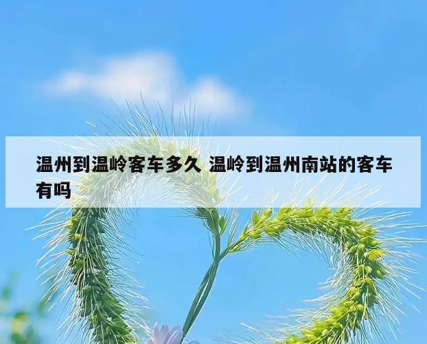 温州到温岭客车多久 温岭到温州南站的客车有吗