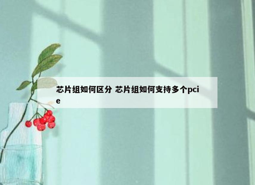 芯片组如何区分 芯片组如何支持多个pcie