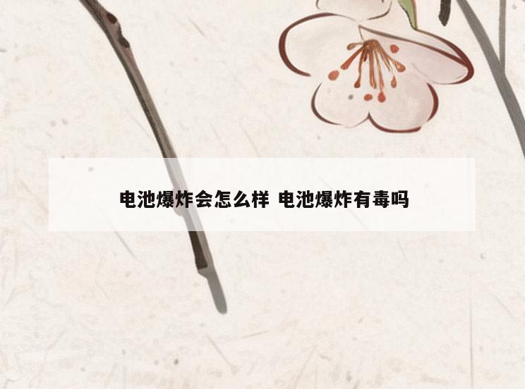 电池爆炸会怎么样 电池爆炸有毒吗