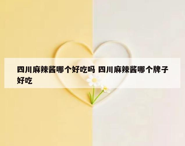 四川麻辣酱哪个好吃吗 四川麻辣酱哪个牌子好吃