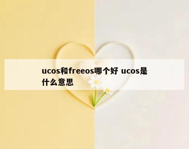 ucos和freeos哪个好 ucos是什么意思