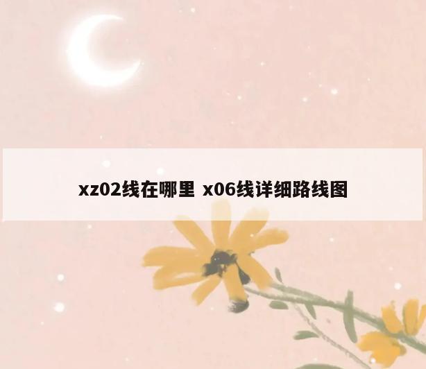 xz02线在哪里 x06线详细路线图