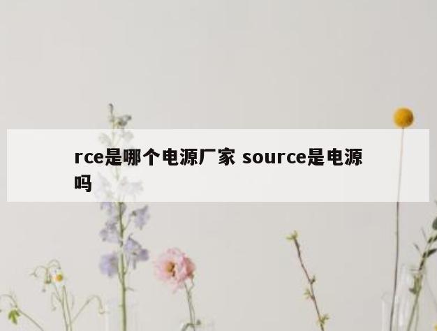 rce是哪个电源厂家 source是电源吗