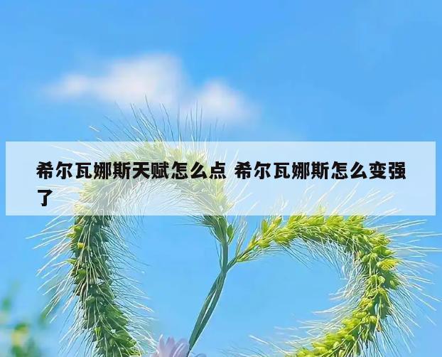 希尔瓦娜斯天赋怎么点 希尔瓦娜斯怎么变强了