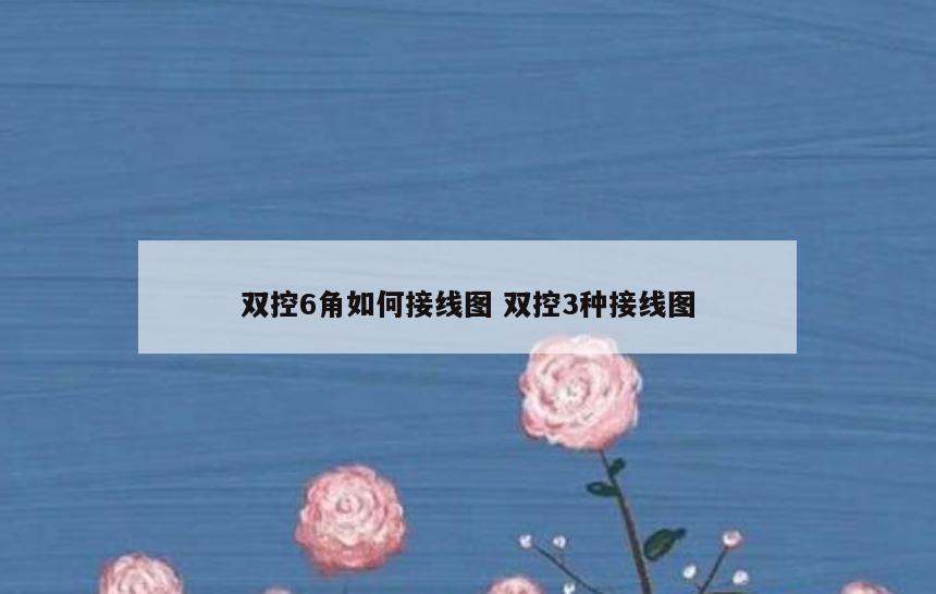 双控6角如何接线图 双控3种接线图