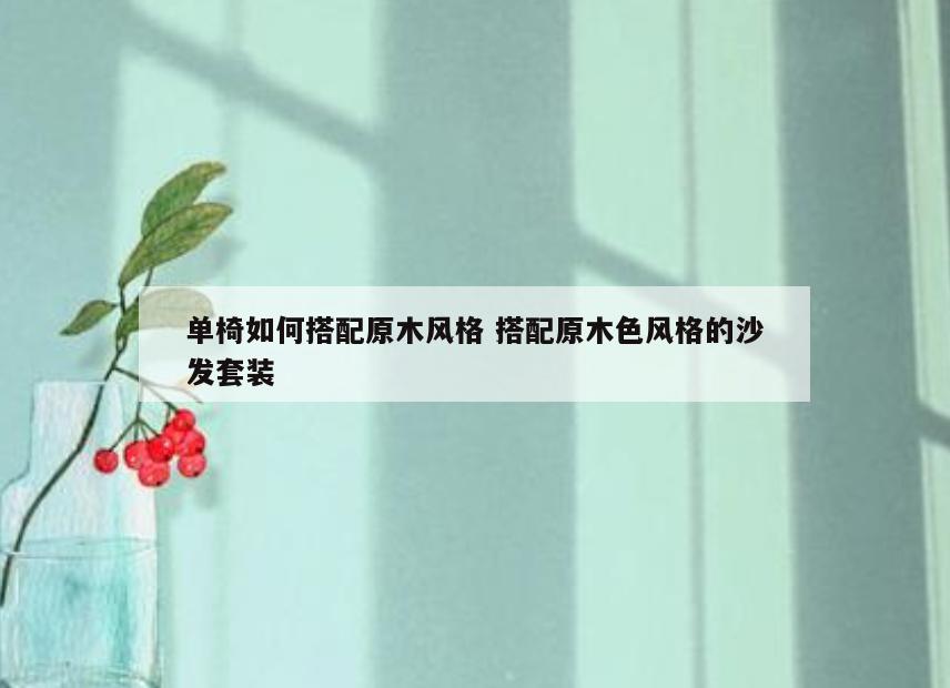 单椅如何搭配原木风格 搭配原木色风格的沙发套装