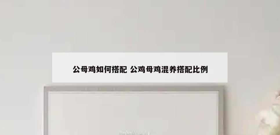 公母鸡如何搭配 公鸡母鸡混养搭配比例