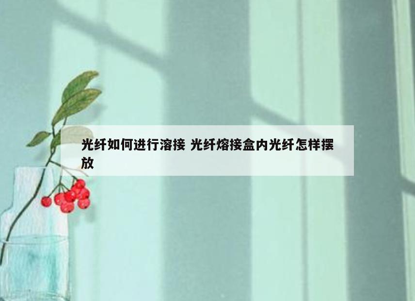 光纤如何进行溶接 光纤熔接盒内光纤怎样摆放