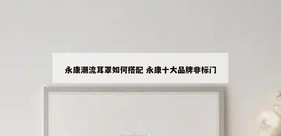 永康潮流耳罩如何搭配 永康十大品牌非标门
