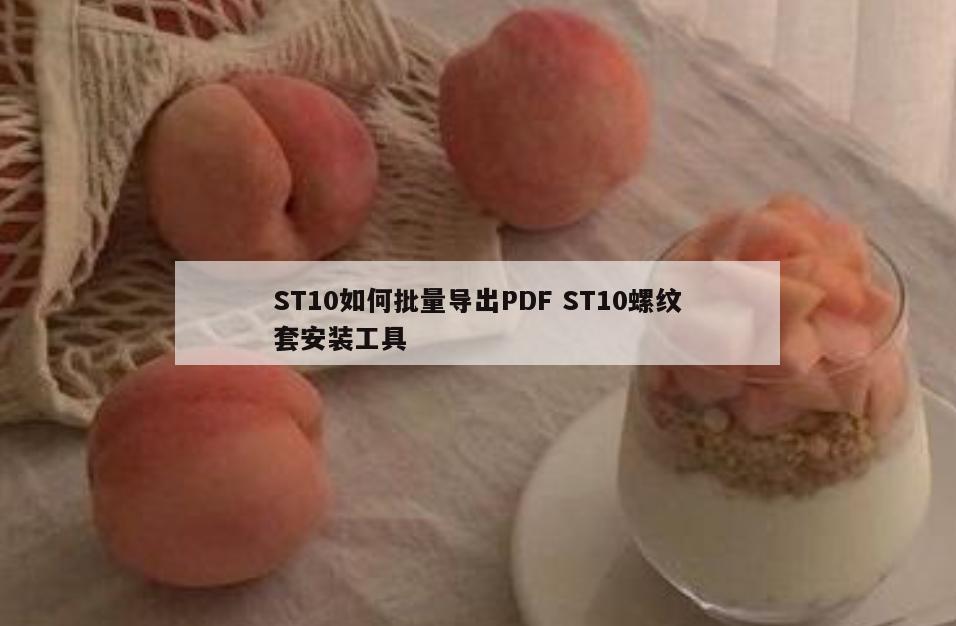 ST10如何批量导出PDF ST10螺纹套安装工具