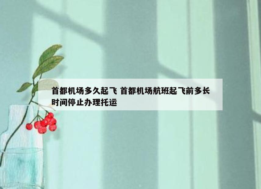 首都机场多久起飞 首都机场航班起飞前多长时间停止办理托运