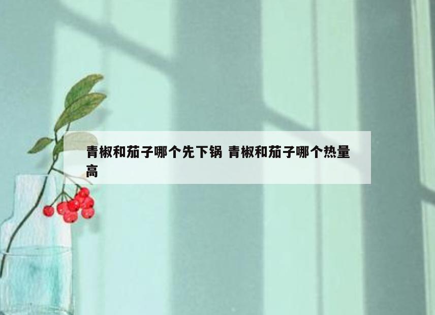 青椒和茄子哪个先下锅 青椒和茄子哪个热量高